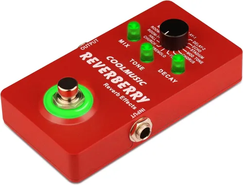 Vista 5 de Coolmusic Pedal de múltiples efectos Pedal de guitarra digital con 16 efectos True Bypass