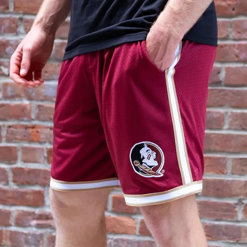 Vista 4 de Ultra Game Men's NCAA Official Active Knit Basketball Training Shorts - Classic Fit