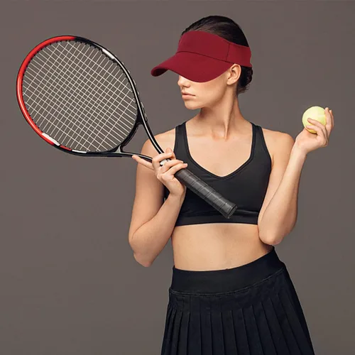 Vista 5 de Sport Sun Visor Hats Adjustable Empty Top Baseball Cap Cotton Ball Caps for Women and Men