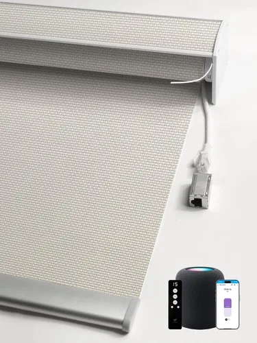 Vista 15 de SmartWings Persianas enrollables PoE, 1% de apertura, color beige Aventus 1% Apertura Beige