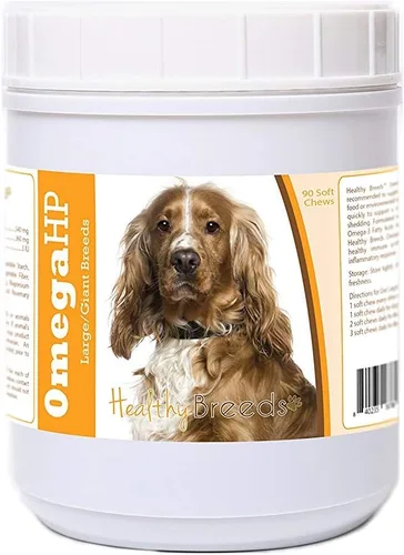 Vista 32 de Healthy Breeds Affenpinscher Omega HP - Masticables suaves para piel y pelaje, 60