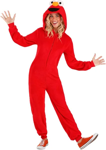 Vista 8 de Sesame Street Adult Elmo Onesie Costume