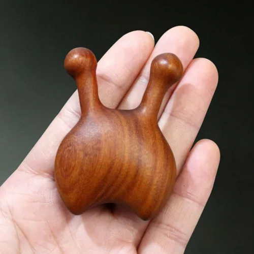 Vista 3 de Beaupretty Herramienta de masajeador de nariz, raspador de acupuntura facial de madera, pequeño masajeador portátil para raspar la nariz
