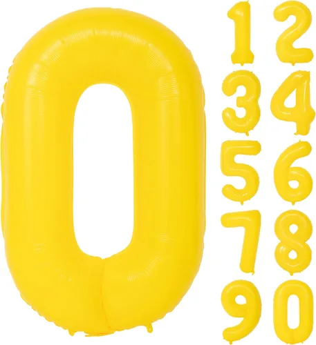 Vista 14 de Globo azul macarrón número 0 de 40 pulgadas, globo grande de película de poliéster de lámina de helio
