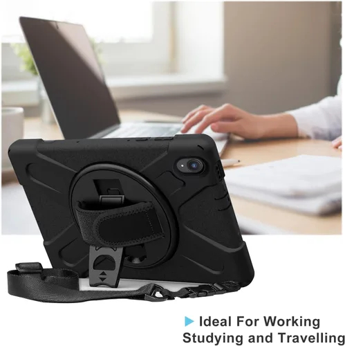 Vista 4 de ProCase Funda Lenovo Tab K10 de 10.3 pulgadas 2021 / M10 FHD Plus (2ª generación 2020), resistente a prueba de golpes, con soporte giratorio
