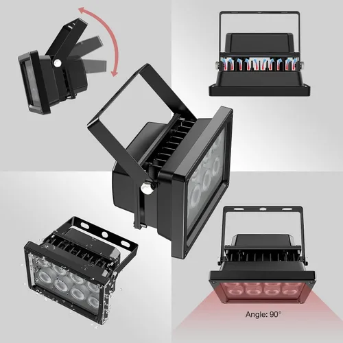Vista 4 de Univivi Iluminador de infrarrojos de 90 grados de gran ángulo con 8 LED IR, luz infrarroja de 850 nm, iluminador de infrarrojos para visión