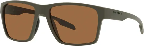 Vista 2 de Native Gafas de sol cuadradas Xd9041 Breck para hombre, Oliva matemarrón polarizado
