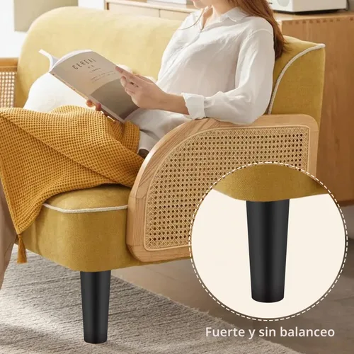 Vista 4 de Patas de plástico para muebles de 6 pulgadas, patas de sofá con tornillos de rosca M8 expuestos de 1 pulgada, juego de 4 patas cónicas