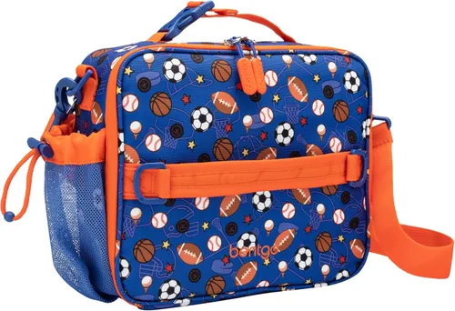 Vista 30 de Bentgo Bolsa de almuerzo con estampado para niños, doble aislamiento, reutilizable, para niños de más de 3 años, correa ajustable; sostiene