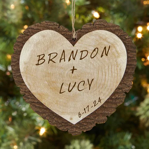 Vista 2 de Let's Make Memories Adorno de Navidad Personalizado para Parejas - Adorno de Navidad 2025 - Decoración de Árbol - Personalizar Mensaje, Año