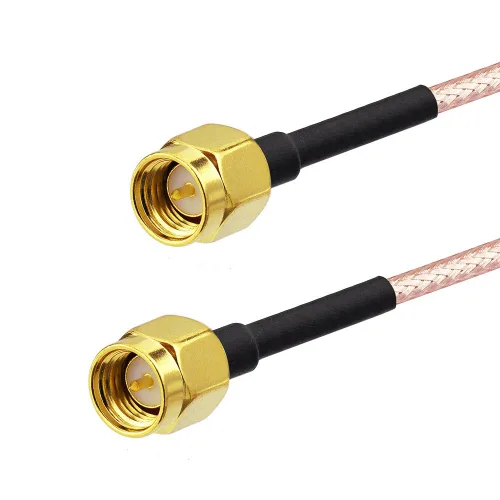 Vista 2 de Superbat Cable coaxial SMA – SMA macho a conector macho SMA – Puente de cable coaxial RG316 de 6 pulgadas para antena WiFi 3G 4G LTE router RTL SDR