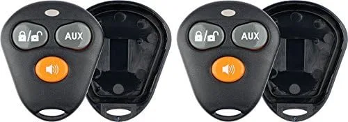 Vista 2 de KeylessOption Carcasa funda para llave de coche con control remoto de entrada sin llave y arrancador, cubierta exterior con almohadillas de 2