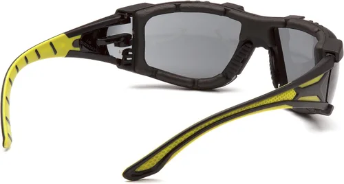 Vista 4 de Pyramex Endeavor Plus Safety Glass Black/Gray Frame With Foam Padding Clear H2MAX Anti-fog Lens