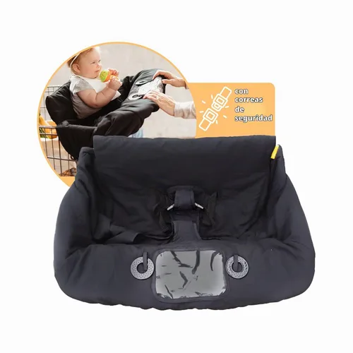 Vista 8 de Binxy Baby Funda para silla alta 2 en 1 y funda para carrito de compras para bebé, funda cómoda para carrito de comestibles, funda de carrito