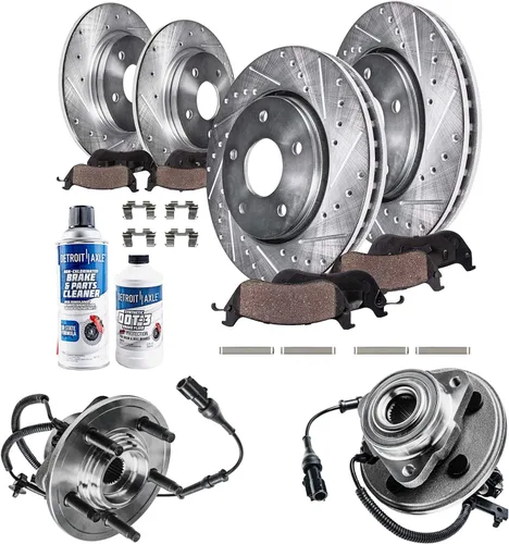 Vista 54 de Detroit Axle - 4 rotores de freno para Chevrolet Cruze 2014 2015 [modelos de motores de gas] Rotores de freno de disco perforados y ranurados