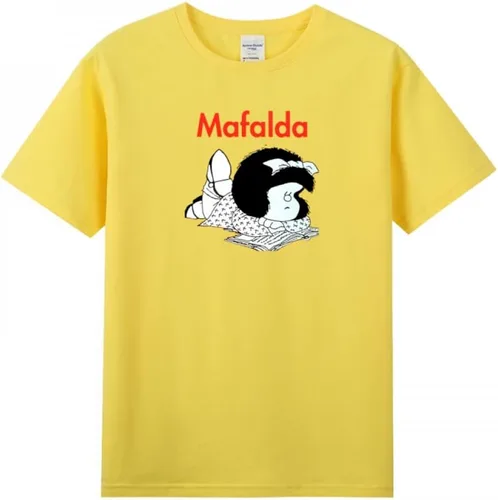 Vista 3 de Mafalda Read Book - Camiseta de manga corta para mujer adulta Negro