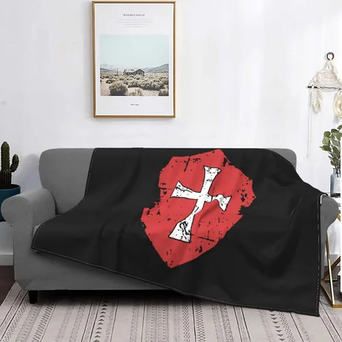 Vista 6 de Crusader Knights Templar Cross - Manta térmica, ligera, súper suave y cálida para todas las estaciones, para sofás