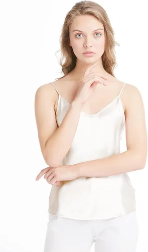 Vista 4 de LilySilk Camisola de Seda para Mujer 100% Seda de Mora de 19MM Básica Playeras Sin Mangas de Verano Top Clásico Holgado