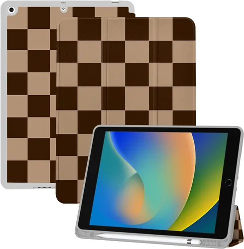 Vista 12 de Compatible con iPad de 10.2 pulgadas, Funda de 9ª/8ª/7ª Generación (2021/2020/2019) con Soporte para Lápiz/Parte Trasera de TPU Suave con Función