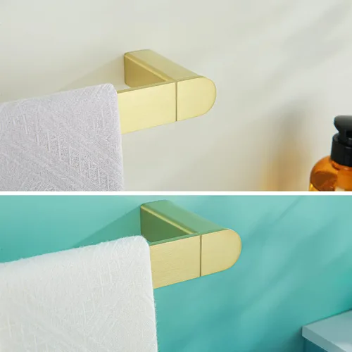 Vista 8 de RANDOM Toallero dorado cepillado de 9 pulgadas, toallero dorado para baño, toallero de cocina y paños de cocina, toallero de acero inoxidable SUS304