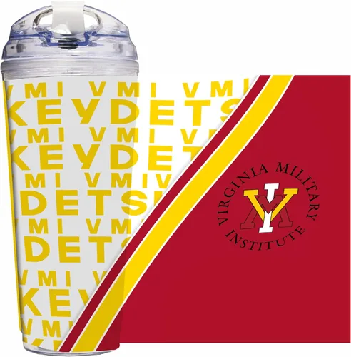 Vista 33 de Rico Industries Taza acrílica NCAA estándar de 24 onzas con tapa con bisagra, taza de doble pared oficialmente licenciada con pajita