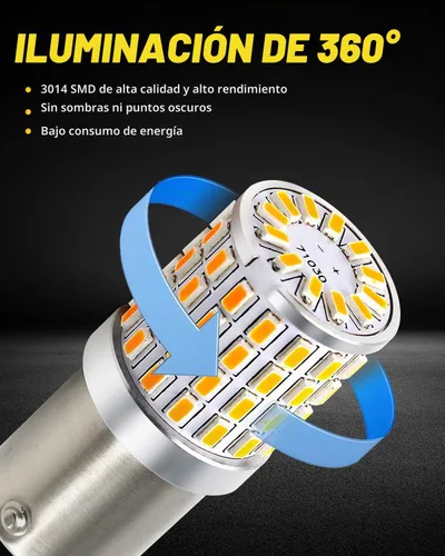 Vista 3 de 1156-3014-72SMD. Bombilla LED superbrillante, BA15S 3497 2396 7506, para coche, Turck, motocicleta, luces intermitentes delanteras y traseras