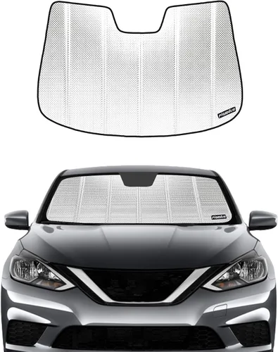 Vista 8 de Parasol para parabrisas para Nissan Sentra 2020-2025 - Parasol para ventana delantera, protección Gris