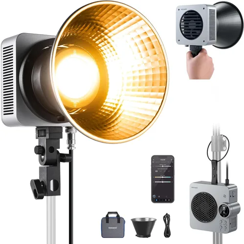 Vista 12 de NEEWER 60W Mini Luz de Vídeo LED con Batería de 50Wh/Carga Rápida PD de 100W, Control APP/2.4G/NFC, Iluminación Continua de Estudio COB Ajustable