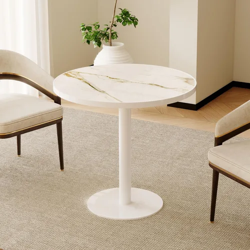 Vista 11 de SSLine - Mesa de comedor cuadrada de piedra sinterizada para 2, mesa