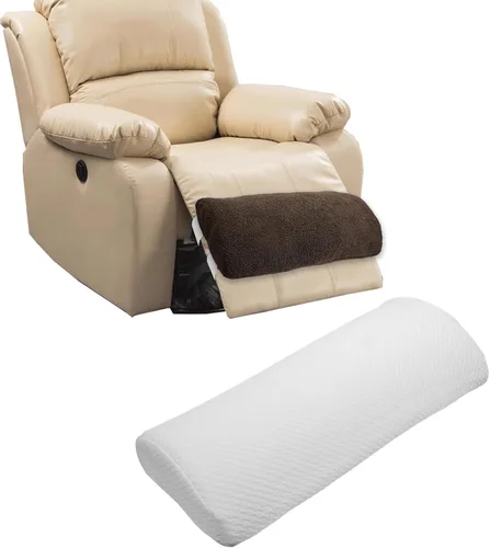 Vista 11 de Cojín reclinable para reposapiés de sofá (23 x 10 x 2 pulgadas), almohada multiusos para pie de media luna, almohada debajo de la rodilla para Azul