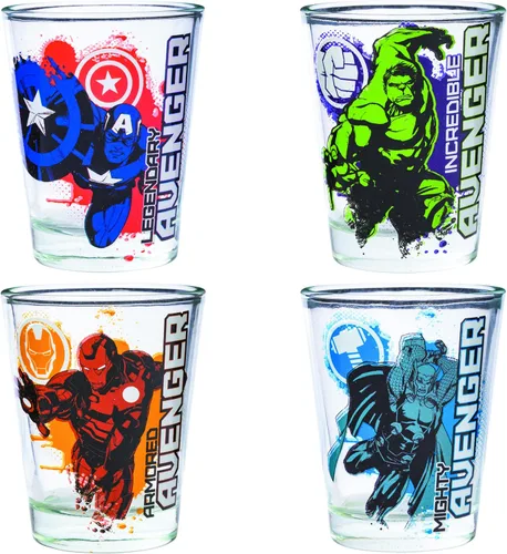Vista 18 de Silver Buffalo Avatar the Last Airbender con Aang, Katara, Toph, Appa y Momo - Paquete de 4 mini vasos, 1.5 onzas