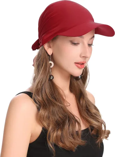 Vista 18 de ZLYC Gorro de quimioterapia de verano para mujer marrón (Plain Brown)