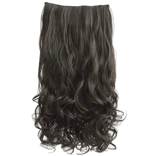 Vista 29 de REECHO Extensiones de cabello rubio, extensiones de una pieza con clip de 20" para mujer, extensiones de cabello sintético suave y natural con ondas