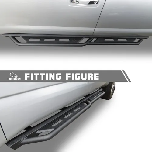 Vista 2 de IRONBISON Estribos laterales para camiones Titan Crew Cab 2004-2026