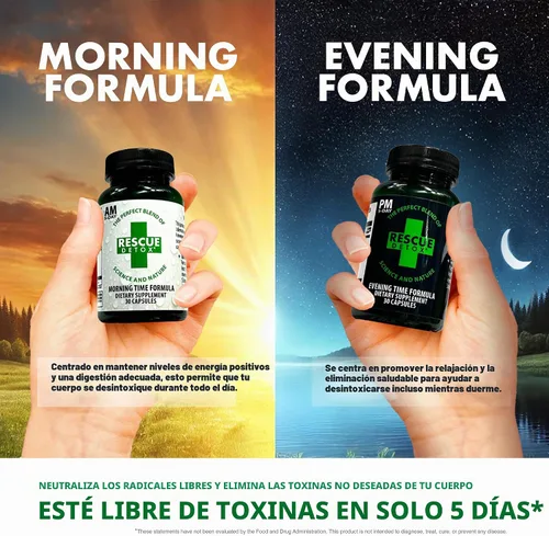 Vista 4 de Desintoxicante Rescue Detox permanente para 5 días de Applied Sciences (ciencias aplicadas).