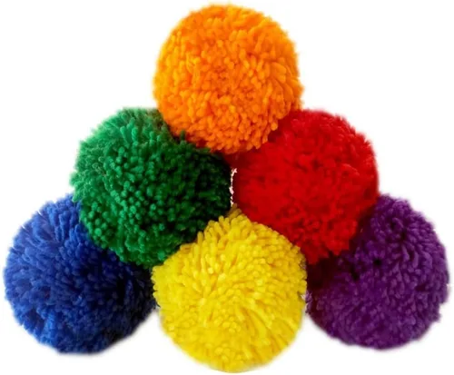 Vista 8 de Paquete de 6 bolas de forro polar suave grandes de 5 pulgadas, bolas de juego arcoíris para Dodge Ball, balonmano, campamentos y escuelas