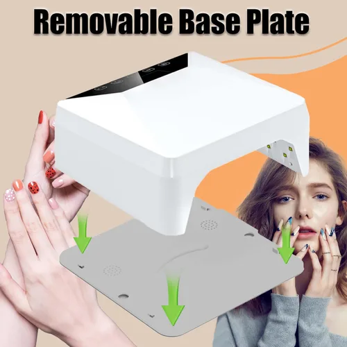 Vista 5 de Lámpara de pie UV, lámpara UV recargable de 78 W para pies, secador de uñas LED con soporte telescópico oculto, esmalte de uñas inalámbrico