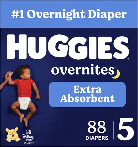 Vista 30 de Huggies Pañales Overnites: pañales para bebé, talla 6 (35+ libras), 72 unidades, el embalaje puede variar
