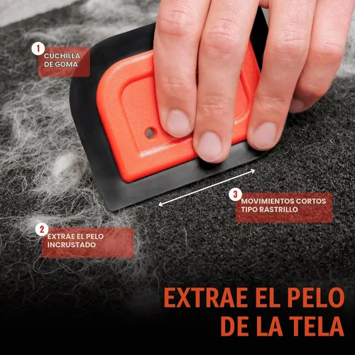 Vista 3 de Lilly Brush Mini detallador de pelo de mascotas Removedor de pelo reutilizable para interior de coche, alfombra, sofá y muebles