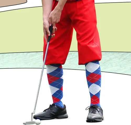 Vista 6 de Golf Knickers Colorful Knee High Argyle Cotton Socks For Men Women and Youth (AA-ZZ)