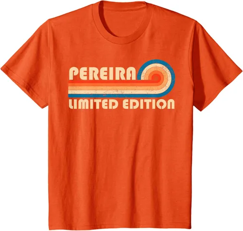 Vista 25 de PEREIRA - Camiseta vintage con apellido retro de los años 80 y 90, Negro