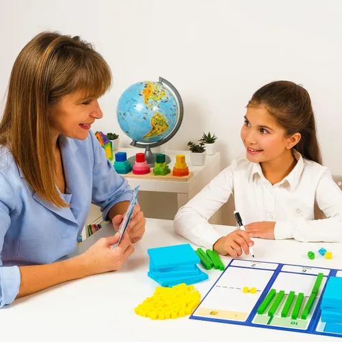 Vista 7 de Simply magic - 141 bloques base de diez bloques para matemáticas, cubos de números de valor de lugar Math Manipulatives K-3, Unit Blocks 1st 2nd
