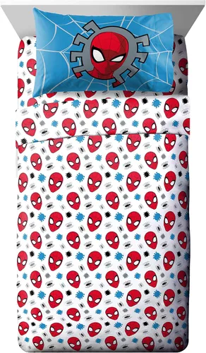 Vista 4 de Marvel Spiderman - Juego de edredón tamaño matrimonial de 5 piezas