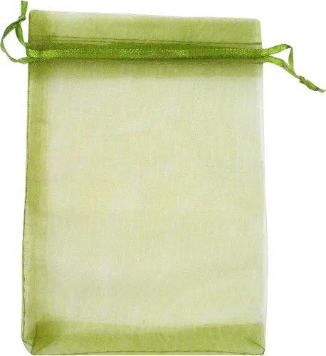 Vista 3 de ATCG 50 bolsas de organza grandes con cordón de 8 x 12 pulgadas, decoración de festivales, bodas, fiestas, bolsas de maquillaje (azul aguamarina)