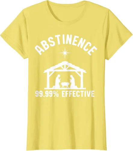 Vista 35 de Abstinence 99.99 Percent Effective Nativity Christmas Joke T-Shirt