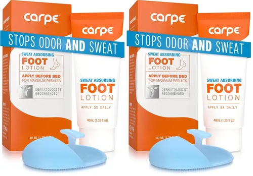 Vista 13 de Carpe Loción para pies absorbente de sudor con aplicador, una solución recomendada por dermatólogos para detener los pies sudorosos y malolientes