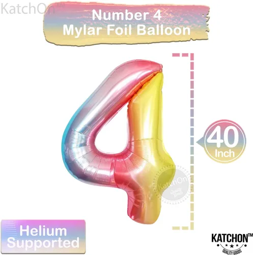 Vista 987 de KatchOn Globo negro del número 1 de 40 pulgadas, globo de feliz cumpleaños Large Mylar Number One Balloon for 1st Birthday Decorations, Foil