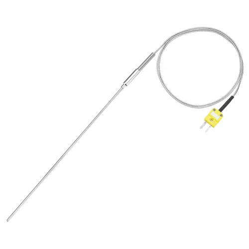 Vista 16 de MECCANIXITY Sonda de sensor de temperatura tipo K con termopar y enchufe, sonda de temperatura del medidor -50 a 1100°C (-58 a 2012°F), acero