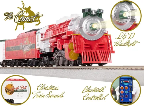 Vista 2 de Lionel The Comet Christmas Freight - Juego de tren eléctrico con control remoto
