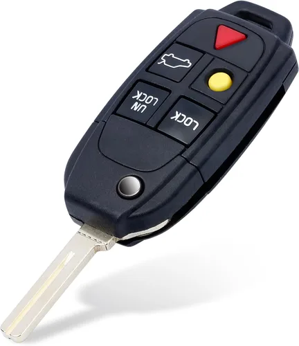 Vista 5 de Keyecu Modificado Flip Floding Remote Key Shell para S60 S70 S80 S90 V70 caso FOB 4+1 botón